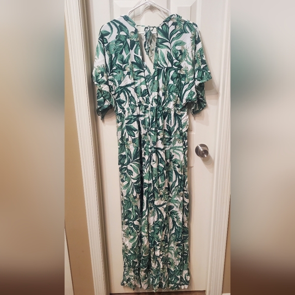 Baltic Born Green & White Tropical Print Jumpsuit - Picture 7 of 7